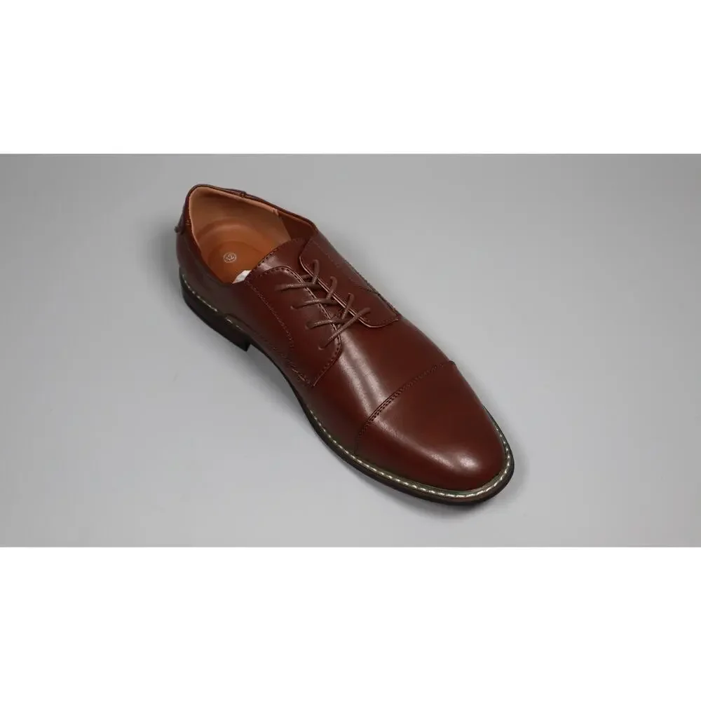 Men's Dress Shoes Formal Business Lace Up Oxford Dark Brown (Left Shoe) Size 12